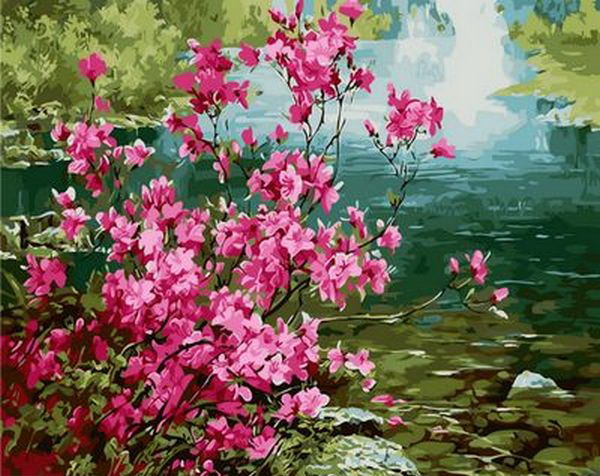 

Картина по номерам Mariposa Куст миндаля 40*50 см (в коробке) арт.MR-Q1276