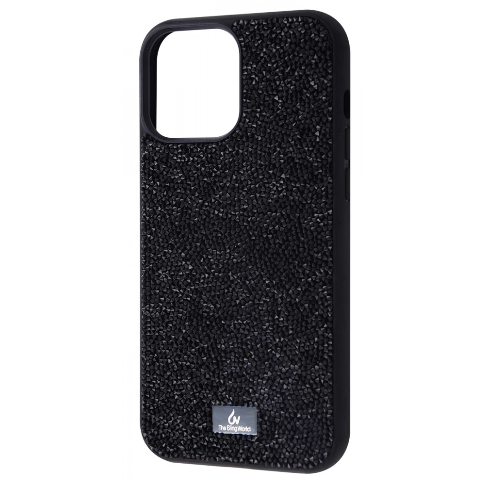 

Чехол с камнями и блёстками Bling World ROCK DIAMOND iPhone 13 Pro Max black Черный