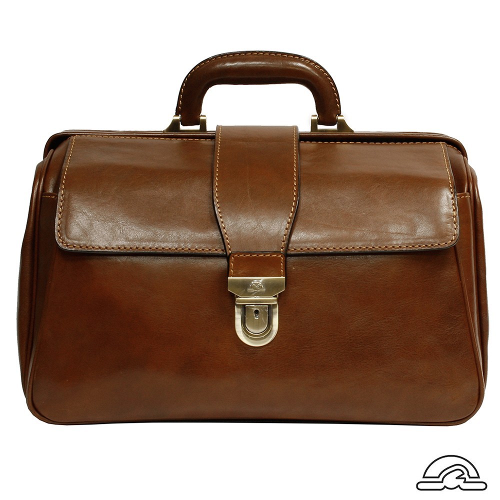 

Медицинский саквояж портфель кожаный Tony Perotti Italico 8051 cognac коньячный
