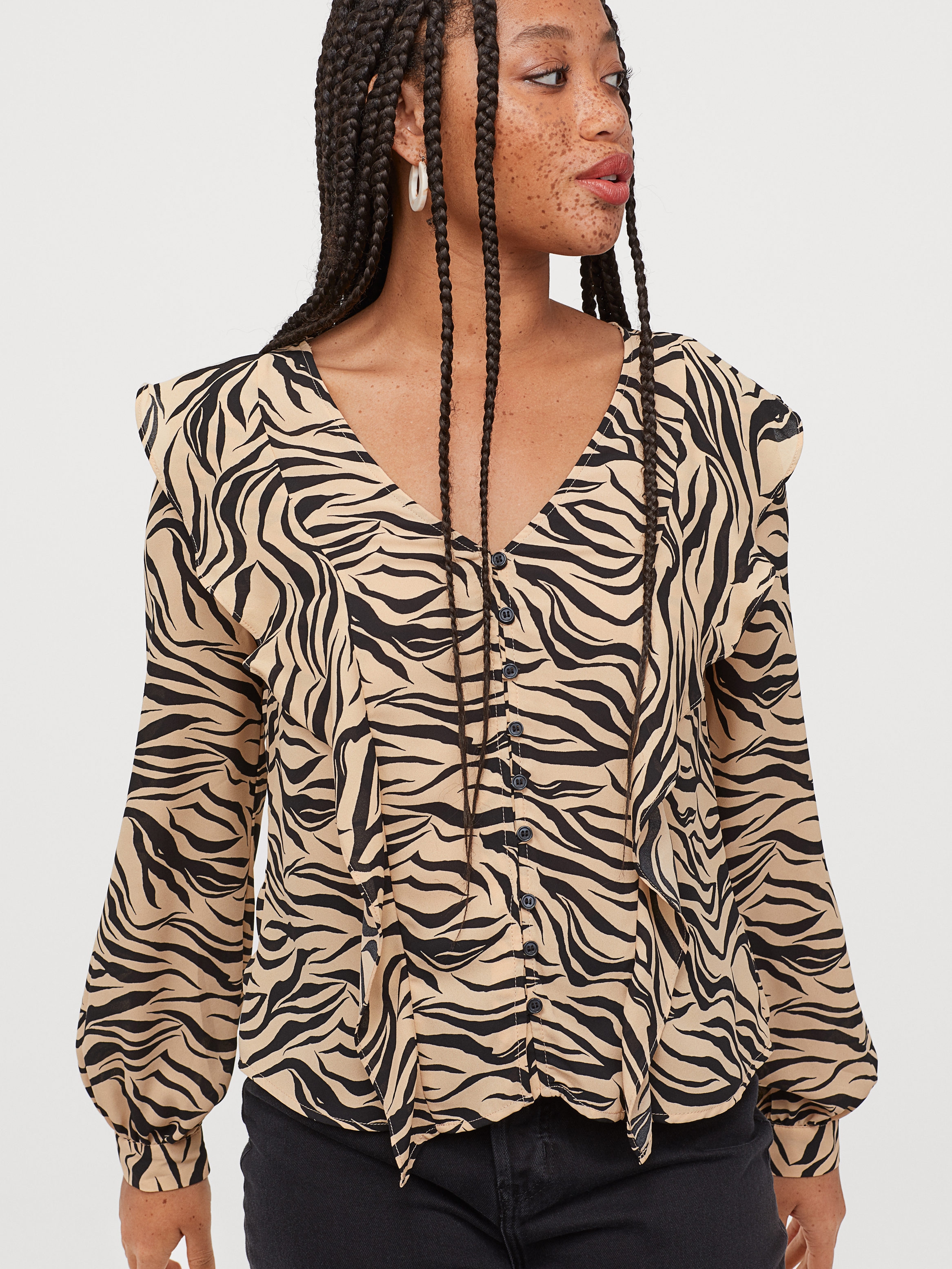 

Блузка H&M 759391b42  Бежевая, Блузка H&M 759391b42 34 Бежевая