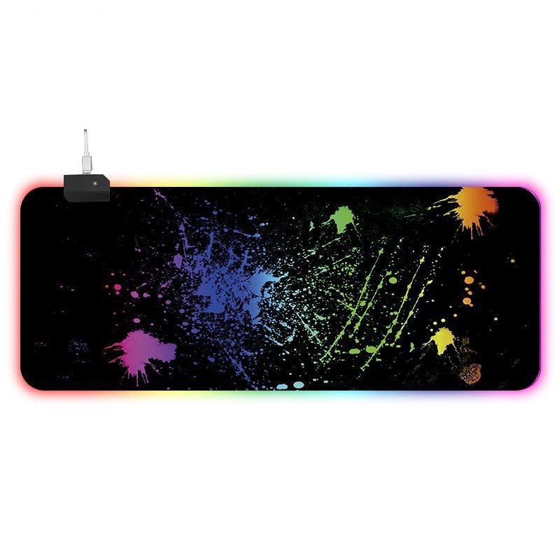 

Игровая поверхность для компьютерной мыши и клавиатуры RGB с подсветкой UKC коврик на стол нескользящий 80х30 см 70003