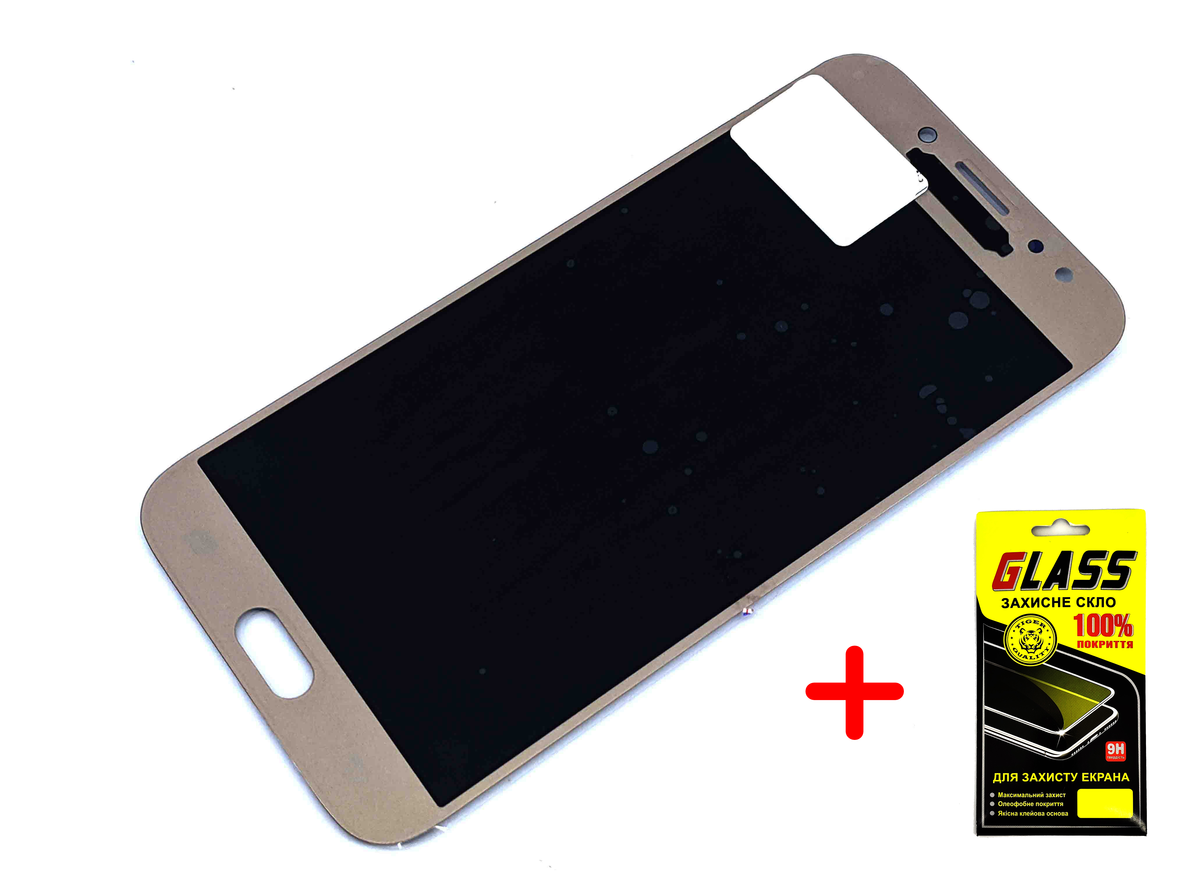 

Дисплей + сенсор (модуль) экран Samsung j730F Galaxy J7 2017 золотистый TFT с регулировкой яркости High Copy + защитное стекло