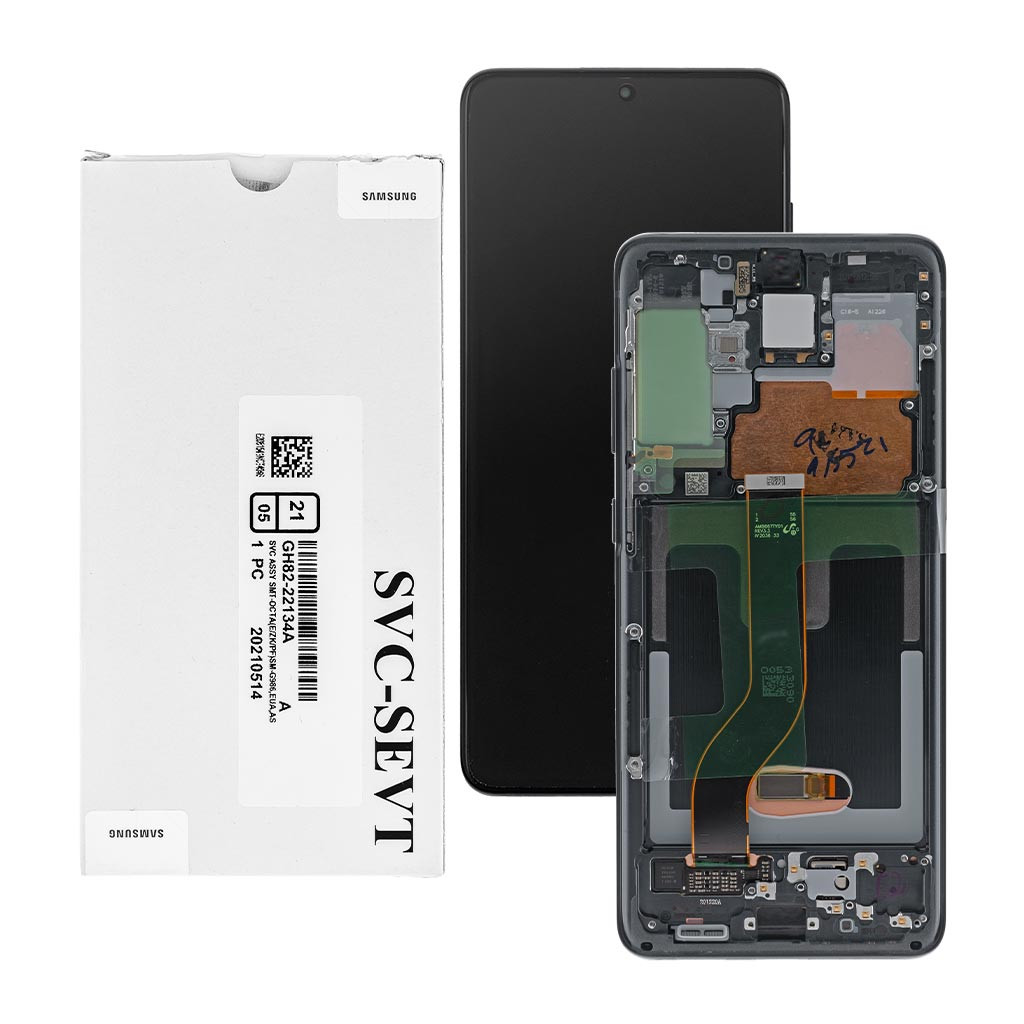 

Дисплей Samsung G985 Galaxy S20 Plus, GH82-22134A, с тачскрином, с рамкой, Service Pack Original, Black