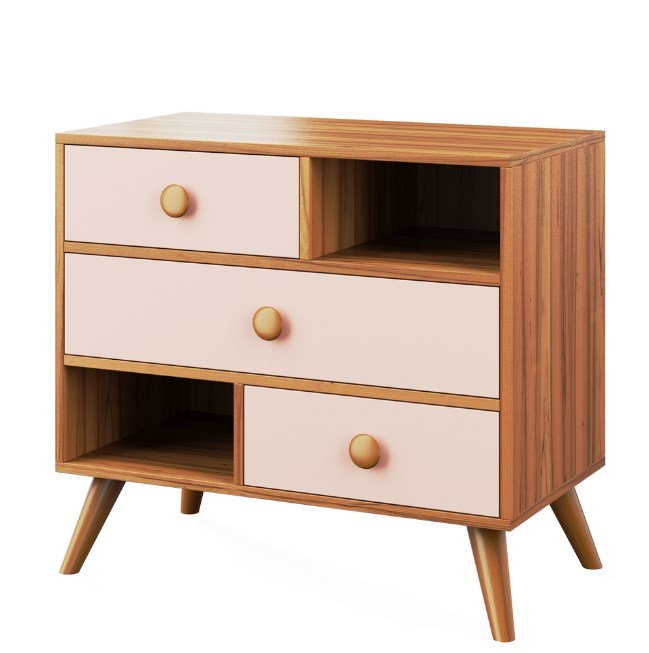 

Комод Колибри 850*464*806 из ДСП цвет Орех Марино/Розовый Svit Mebliv