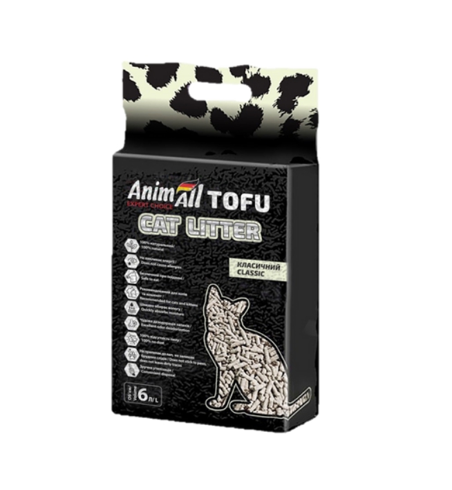 

Комкующийся соевый наполнитель Энимал Тофу классик AnimAll Tofu Classic 2,6кг/6 литров AnimAll BGL-AL-20