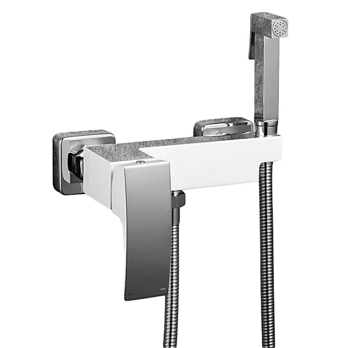

Гигиенический душ со смесителем Gappo G2007-8 Белый/Хром