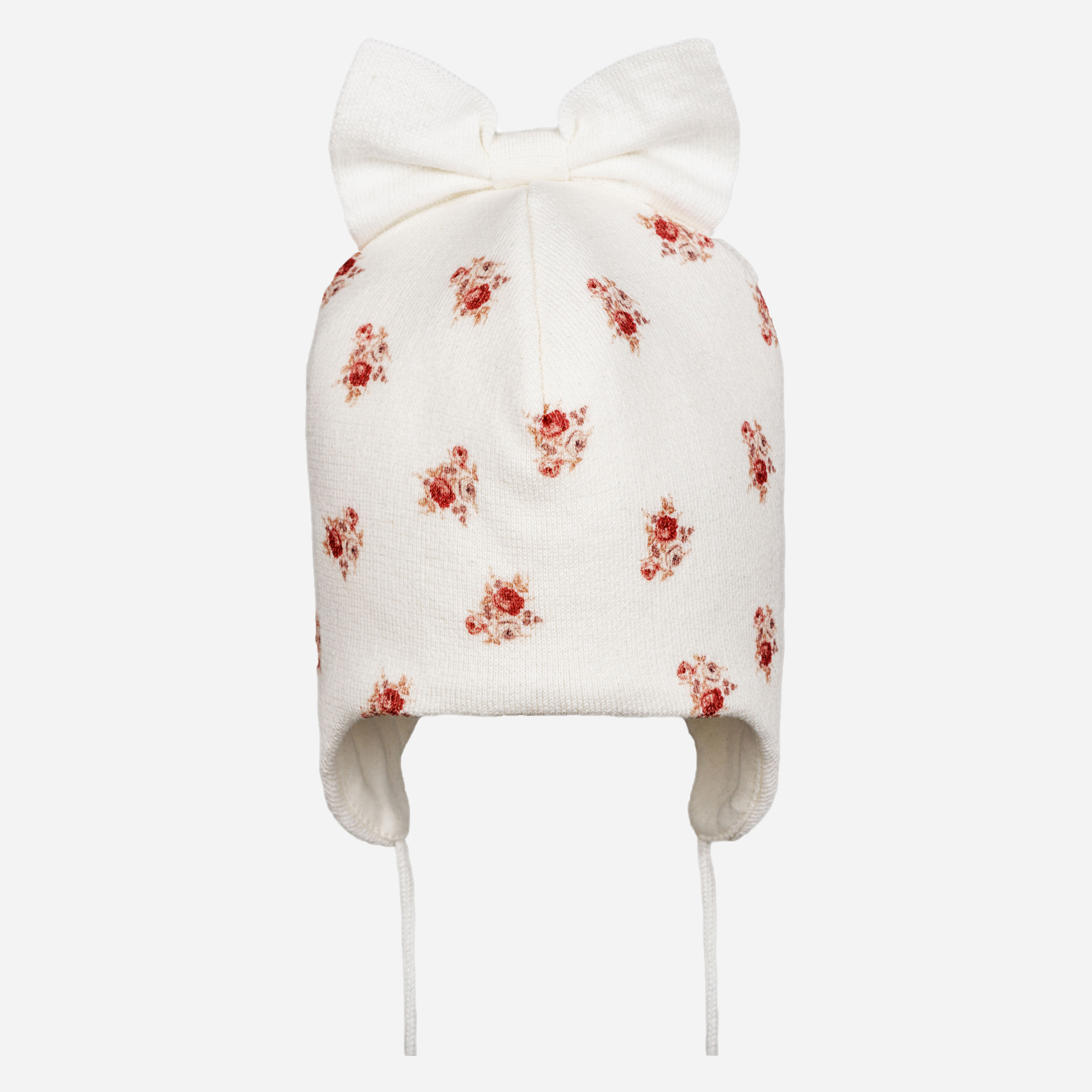 

Демисезонная шапка с завязками Giamo Roses Garden 1822KCWB2RG-42/44-03 42-44 см Экрю