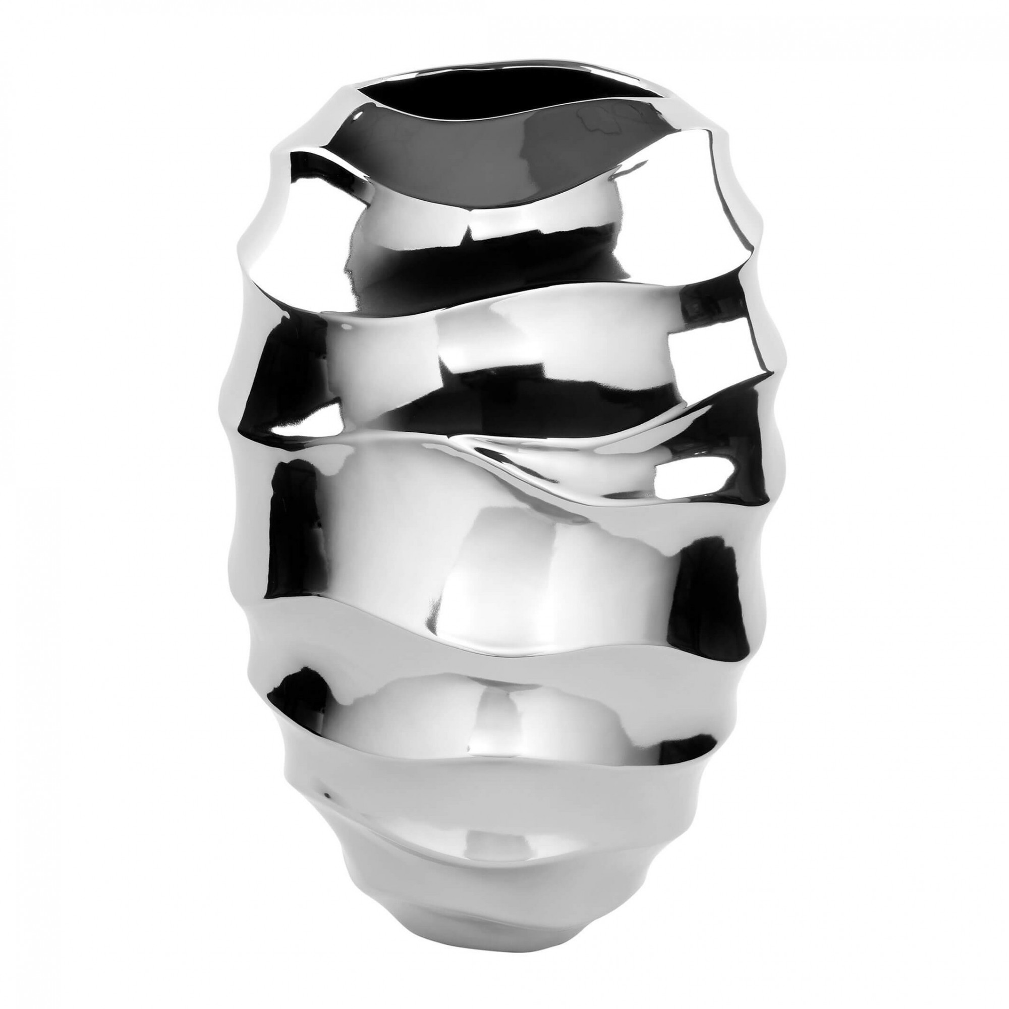 

Ваза FINK FABIA керамика h 44 d 29 серебряный