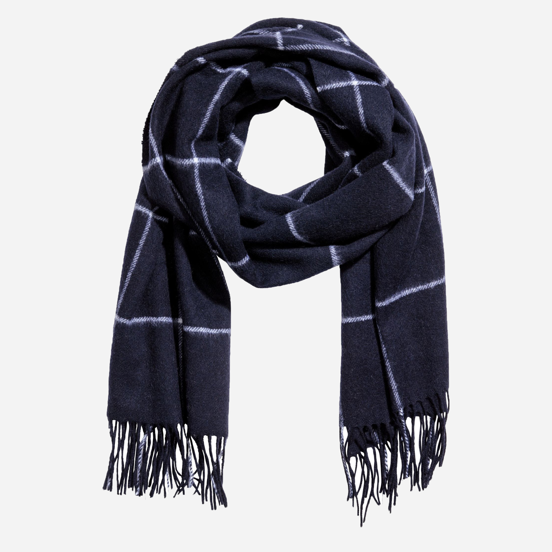 

Шарф H&M 1601-351098 180x32 см Темно-синий