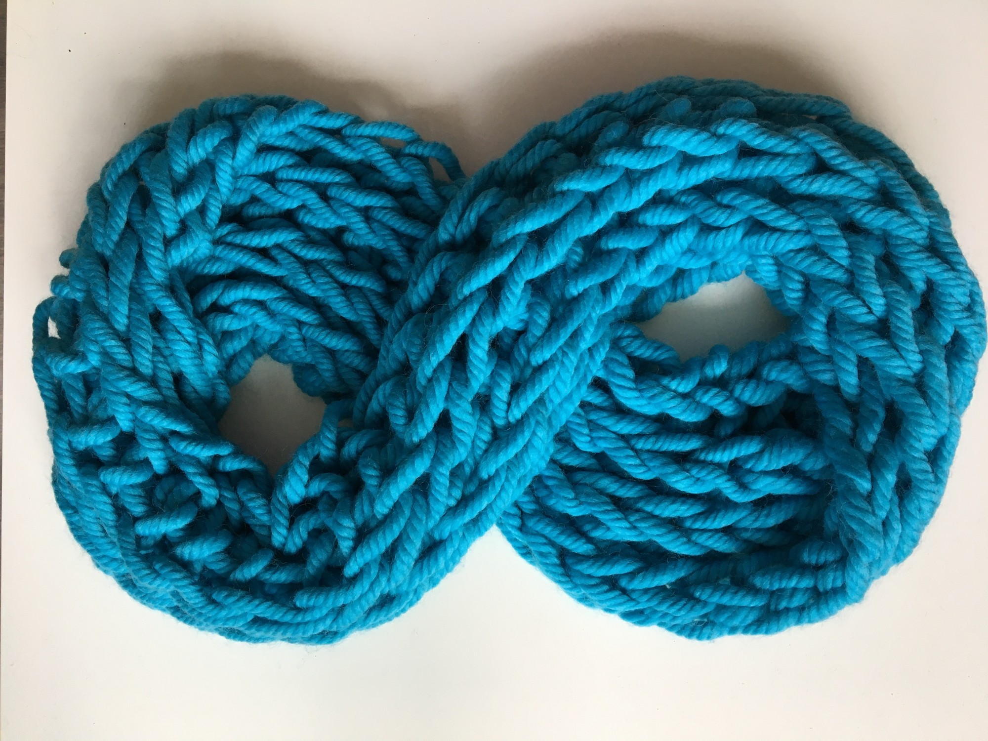 

Снуд вязанный толстая пряжа PureWool Zefir Бирюзовый ZR16404SW