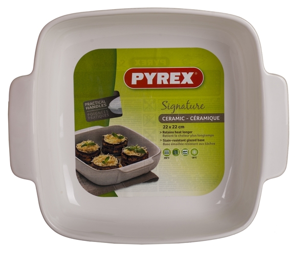 

Форма с/к PYREX SIGNATURE 22х22 см /для запікання/квадр/керам/сірий