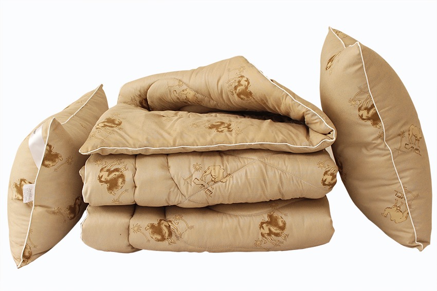 

Одеяло искусственный лебяжий пух Camel 195x215 + 2 подушки 70x70 Tag tekstil Odeyalo-247