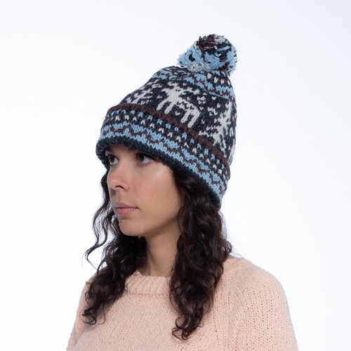 

Шапка PureWool Deer Коричнево-голубой SC1007HPD