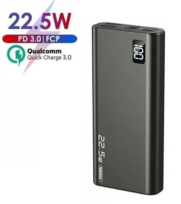 

Павербанк Remax Mini Pro 15000 mAh 22.5W PD+QC Fast Charging grey