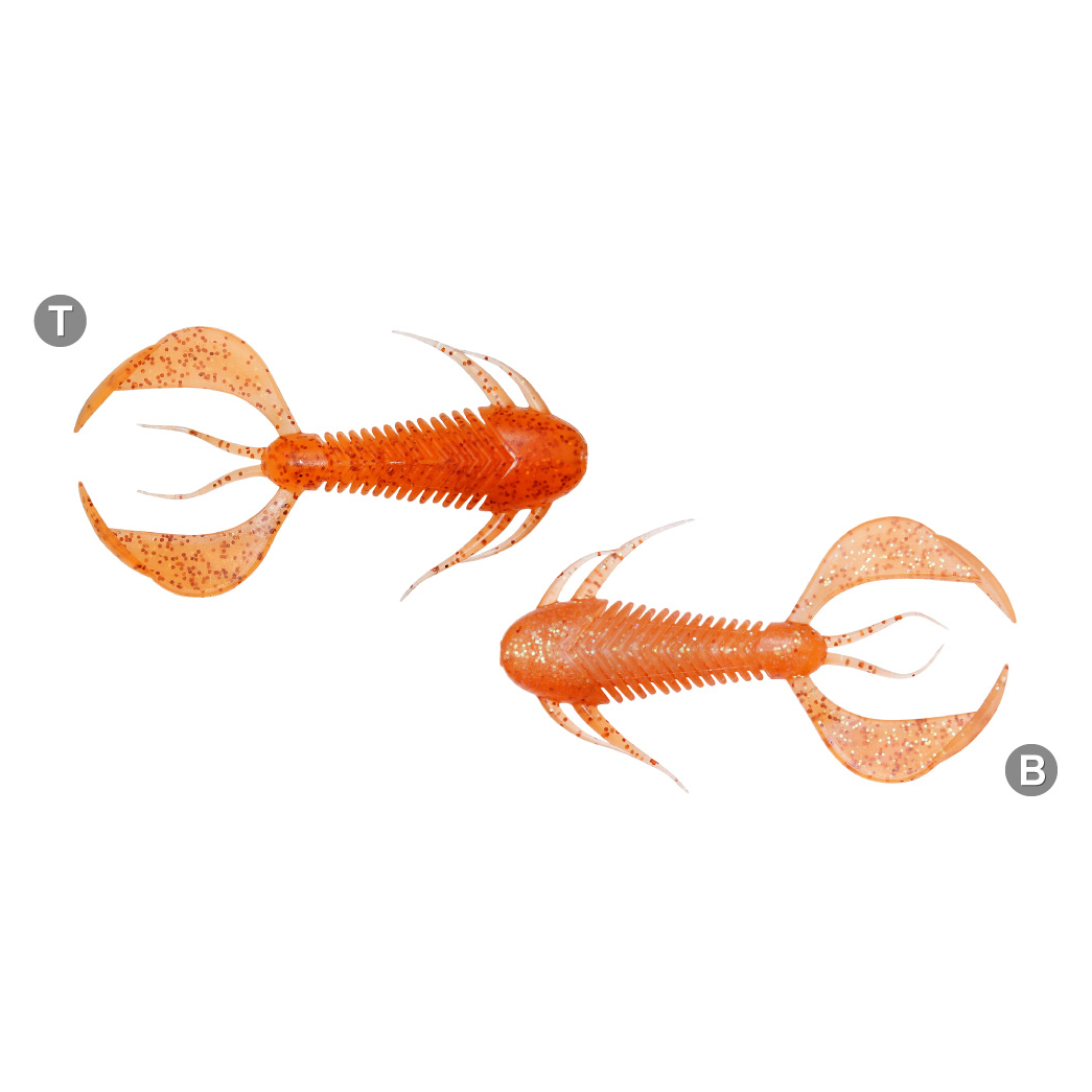 

Рак Megabass Rock Hog 5.08cm 10шт Clear Orange/Rainbow Flake (35409)
