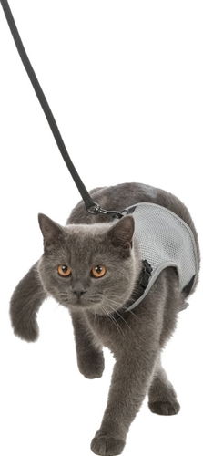 

Поводок-шлея для кошки Soft Harness with Leash серая Trixie BGL-TX-2981
