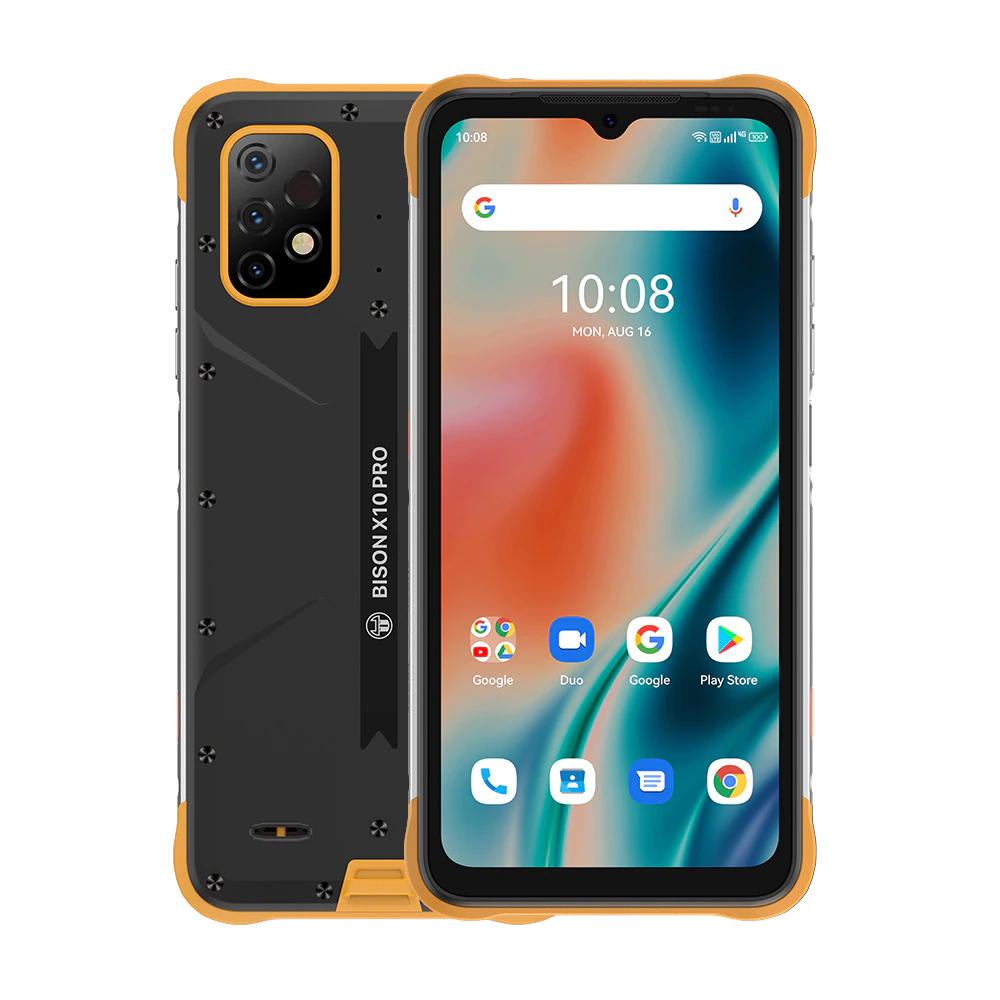 

Мобільний телефон Umidigi Bison X10 Pro 4/128Gb yellow IP68 6.53" NFC 6150mAh (1743 zp)