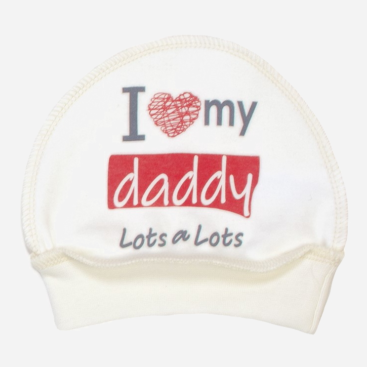 

Шапочка Baby Veres "I love my daddy red" 106.81-4 36 Молочная