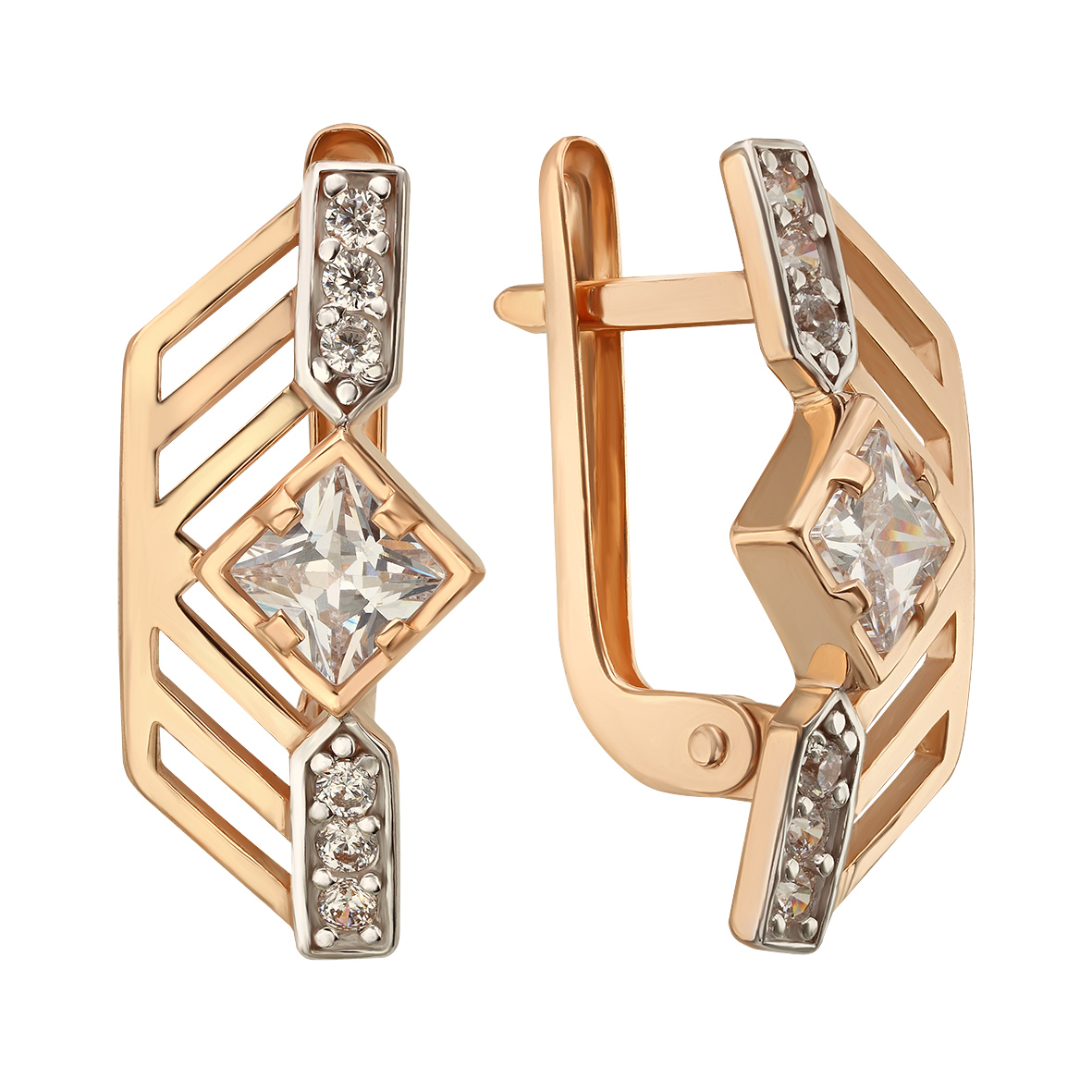 

Золотые серьги с фианитами Tango Jewellery Company 490003