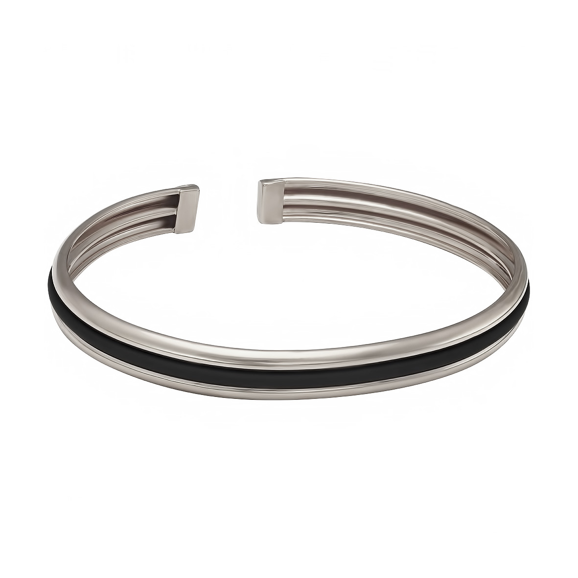 

Серебряный браслет с каучуком Tango Jewellery Company 910074С размер 200