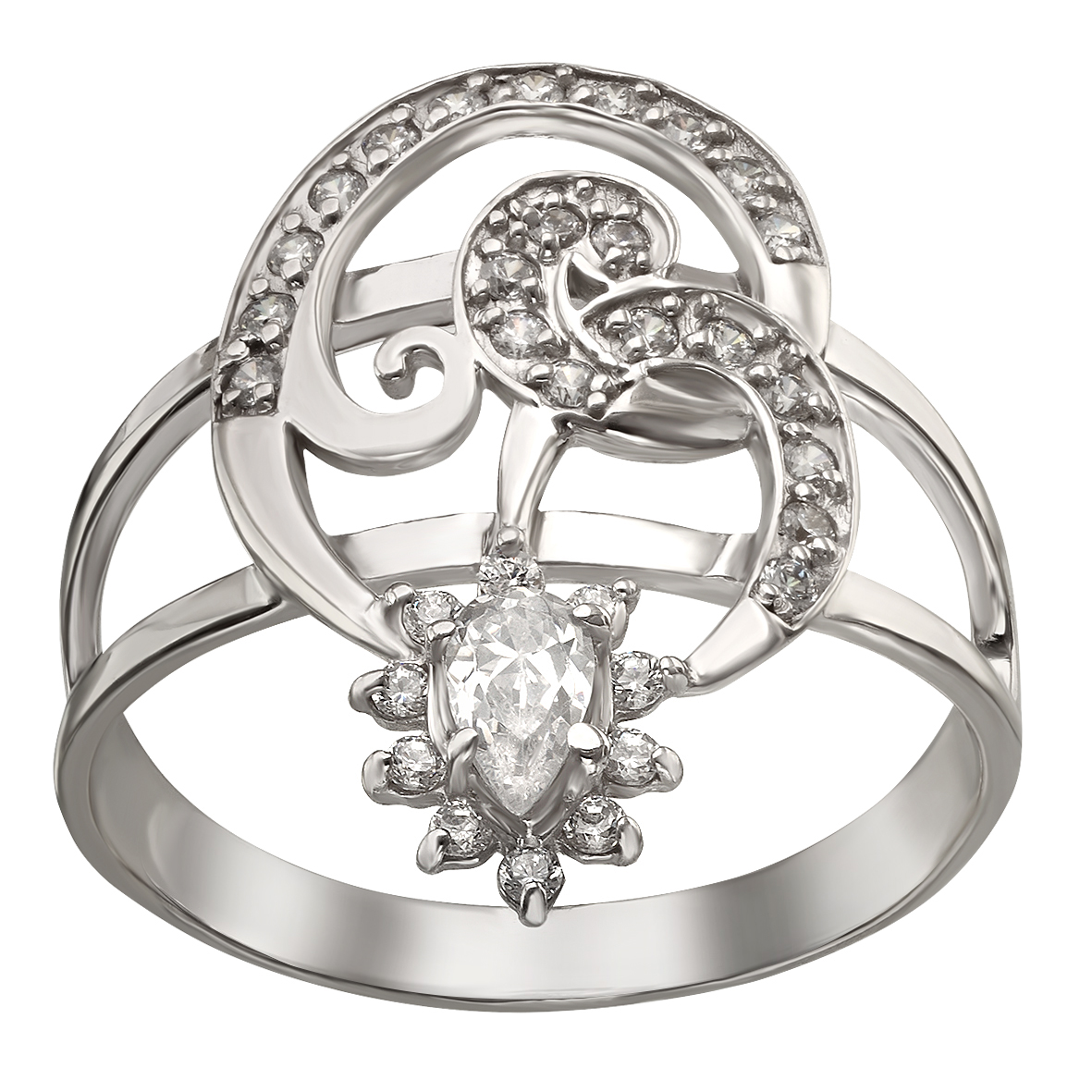 

Серебряное кольцо с фианитами Tango Jewellery Company 330786С размер 16