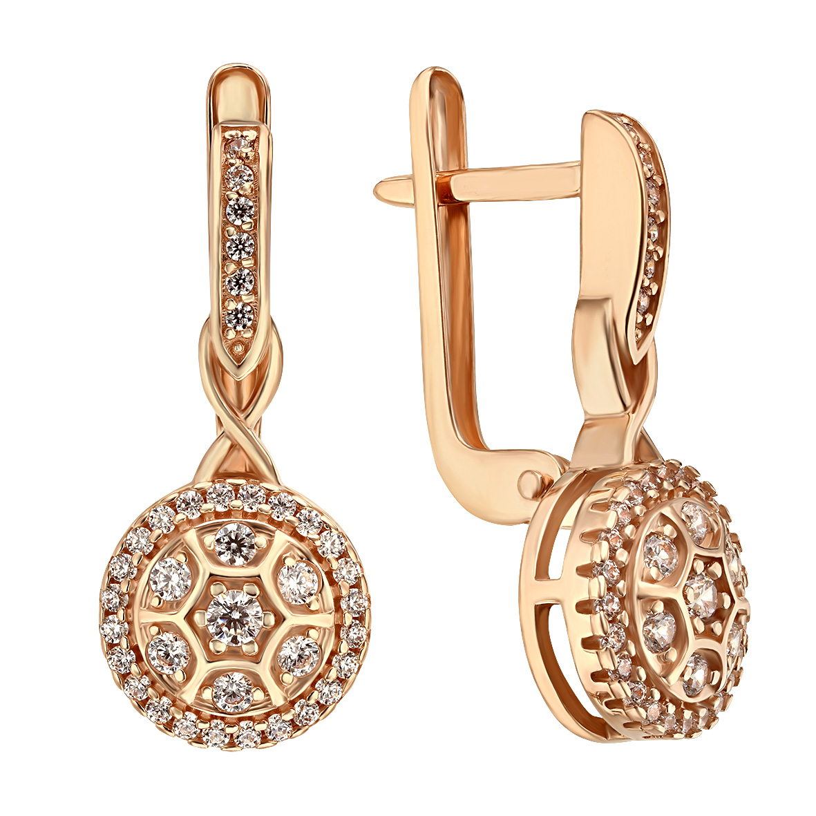 

Золотые серьги с фианитами Tango Jewellery Company 420591