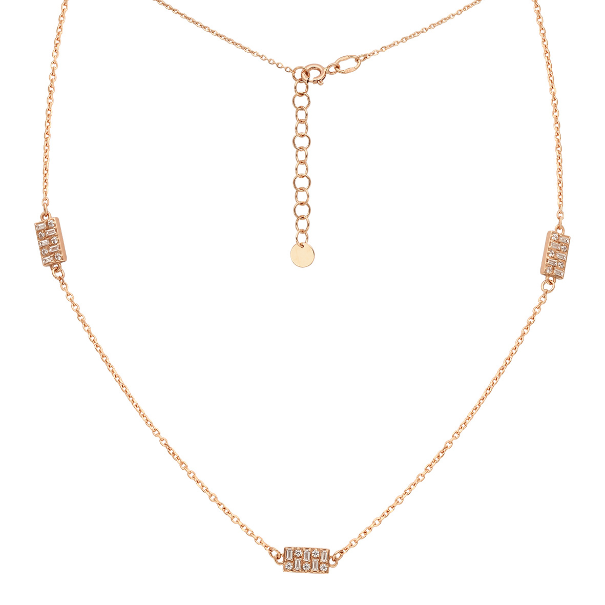 

Золотое колье с фианитами Tango Jewellery Company 860439 размер 450