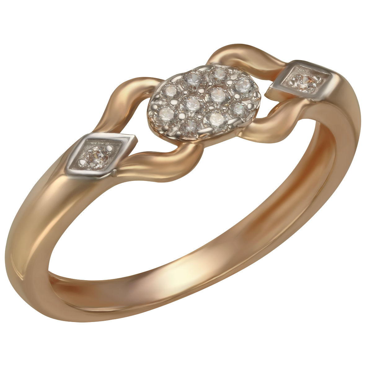 

Золотое кольцо с фианитами Tango Jewellery Company 380416 размер 16