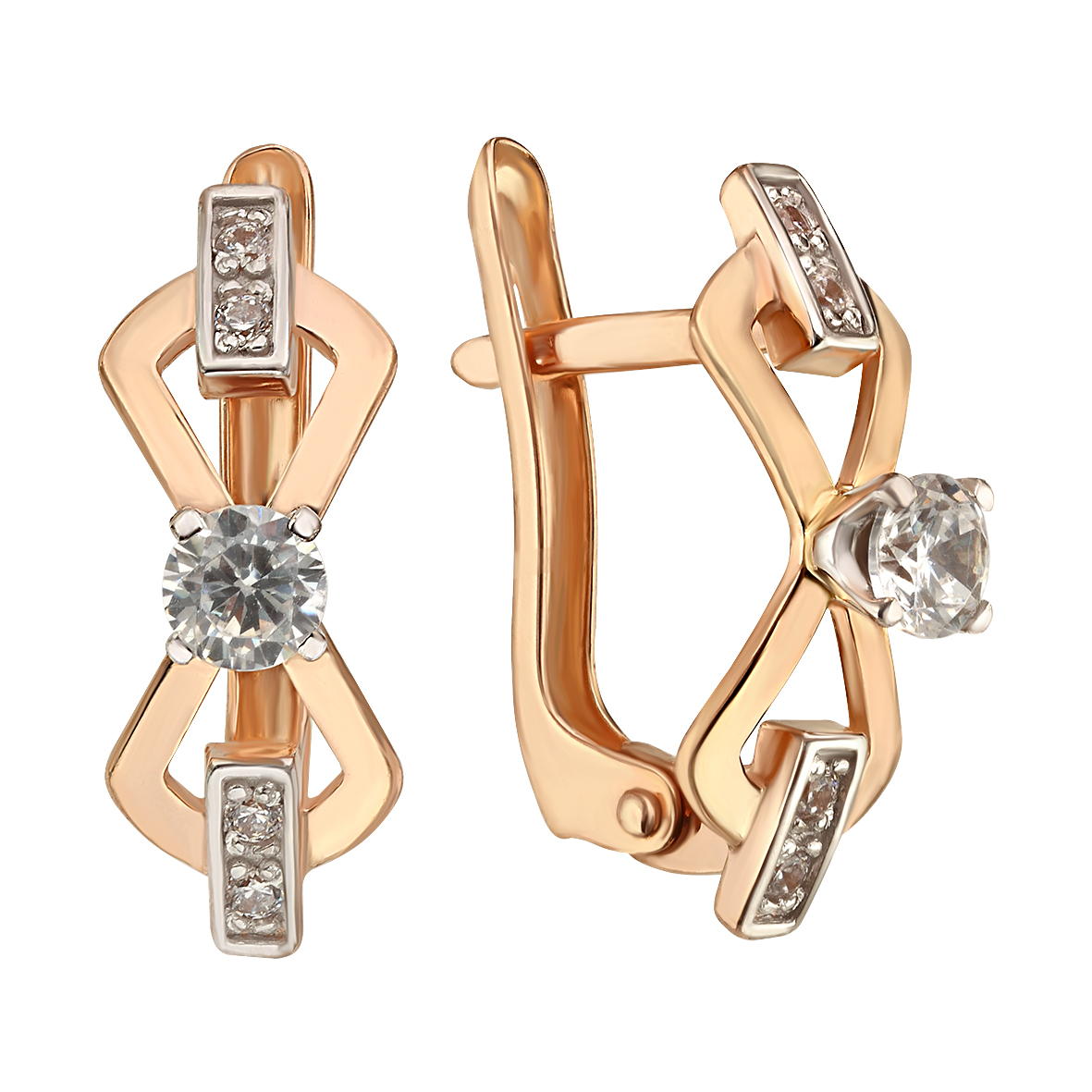 

Золотые серьги с фианитами Tango Jewellery Company 430987