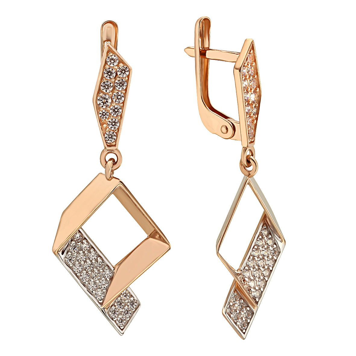

Золотые серьги с фианитами Tango Jewellery Company 490037