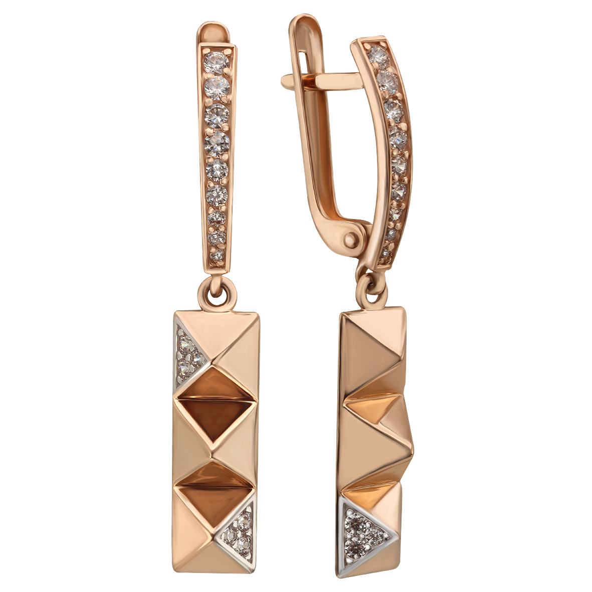 

Золотые серьги с фианитами Tango Jewellery Company 420479