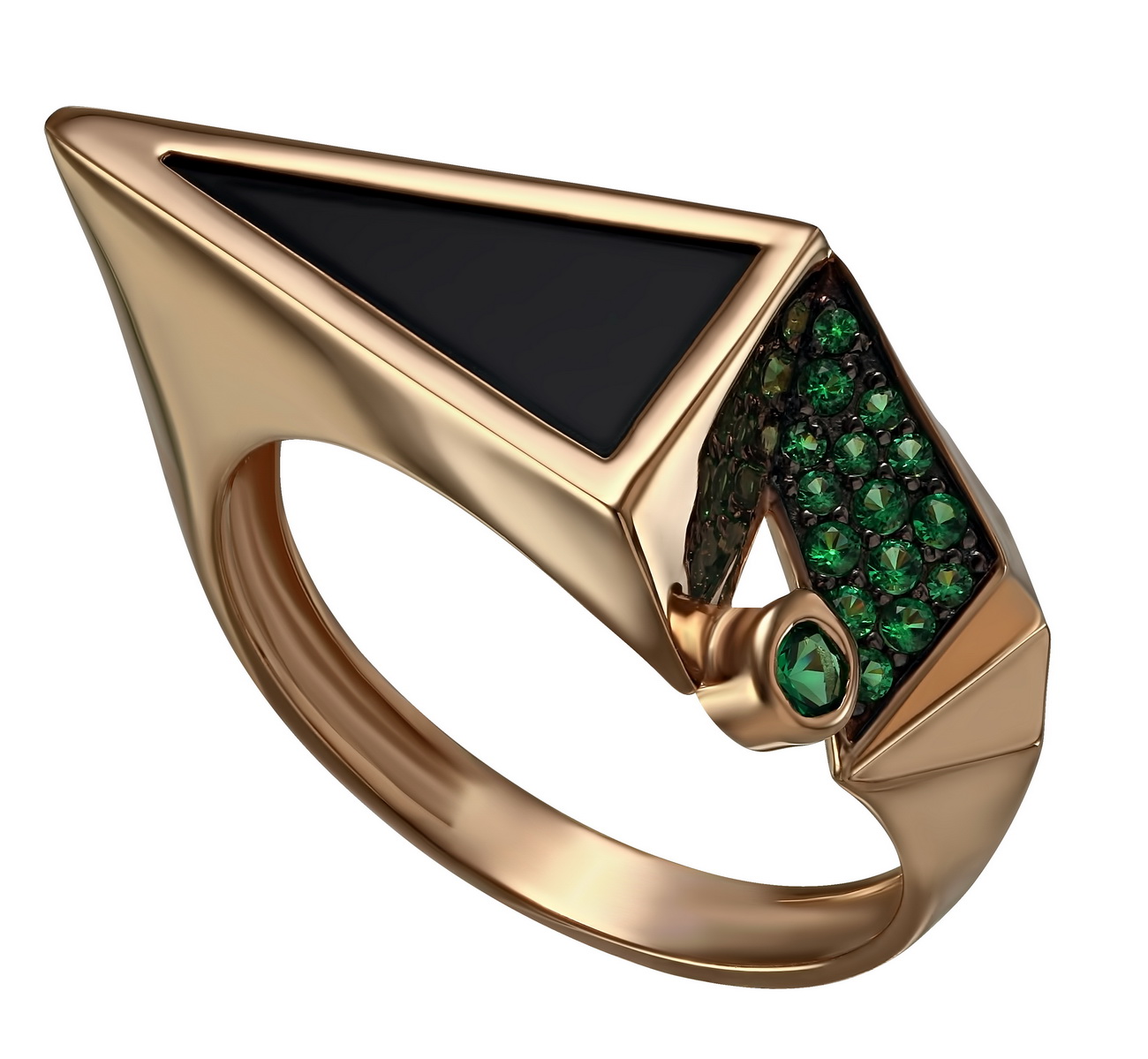 

Золотое кольцо с агатом и фианитами Tango Jewellery Company 369609 размер 19.5