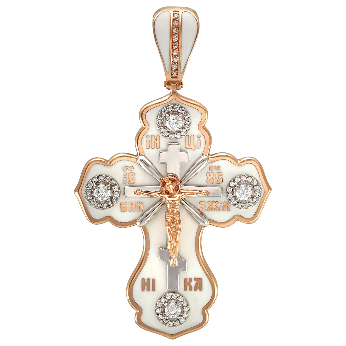 

Золотой крестик с эмалью Tango Jewellery Company 270115Е