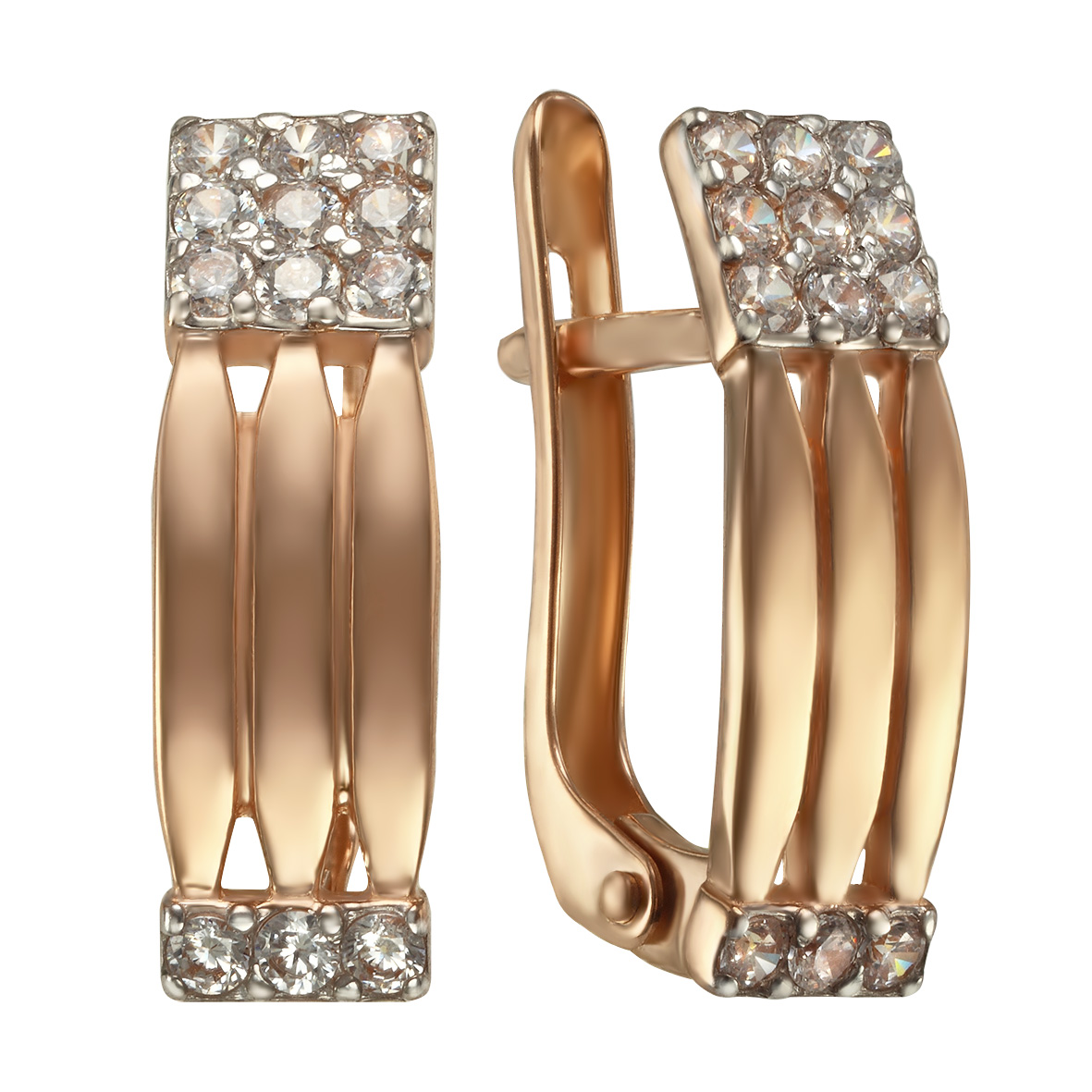 

Золотые серьги с фианитами Tango Jewellery Company 420309