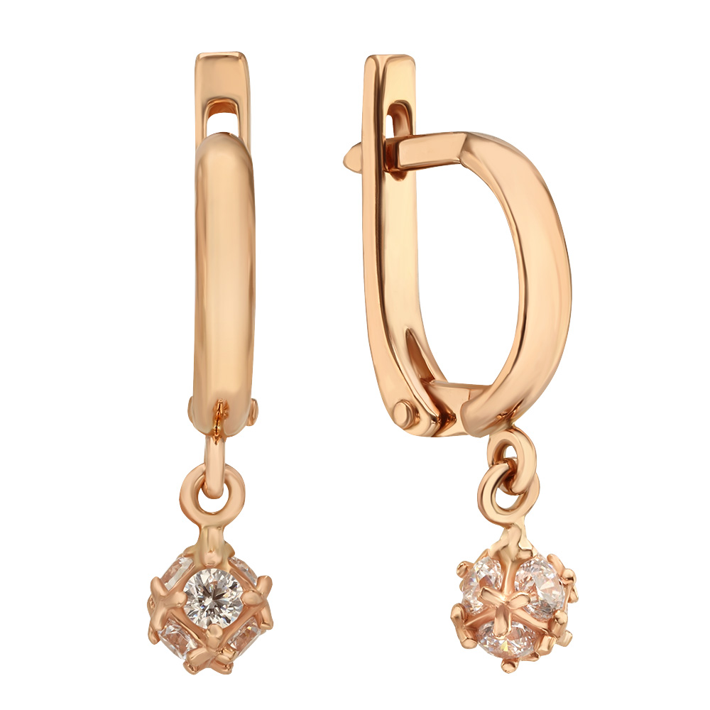 

Золотые серьги с фианитами Tango Jewellery Company 490011