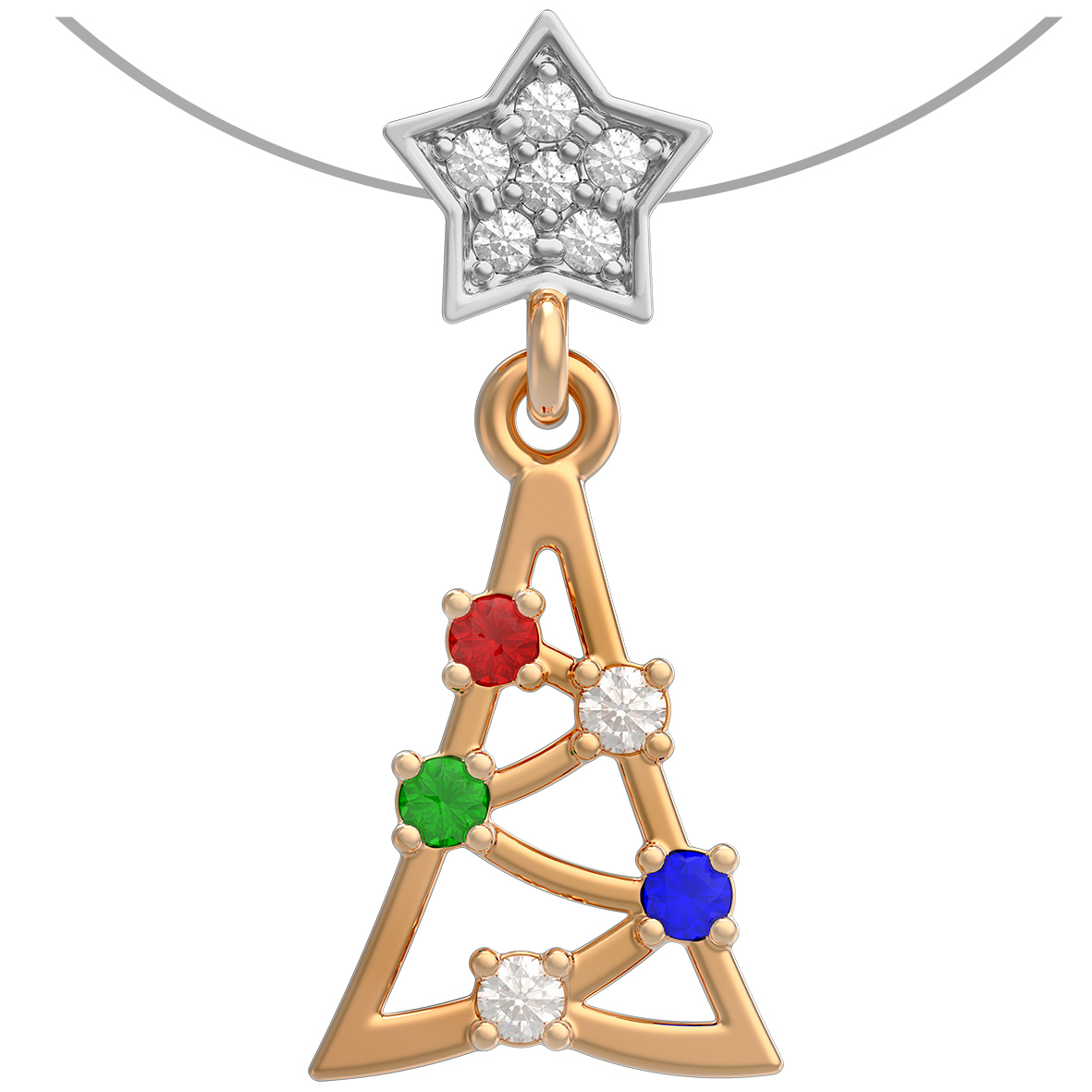 

Золотая подвеска с фианитами Tango Jewellery Company 150413