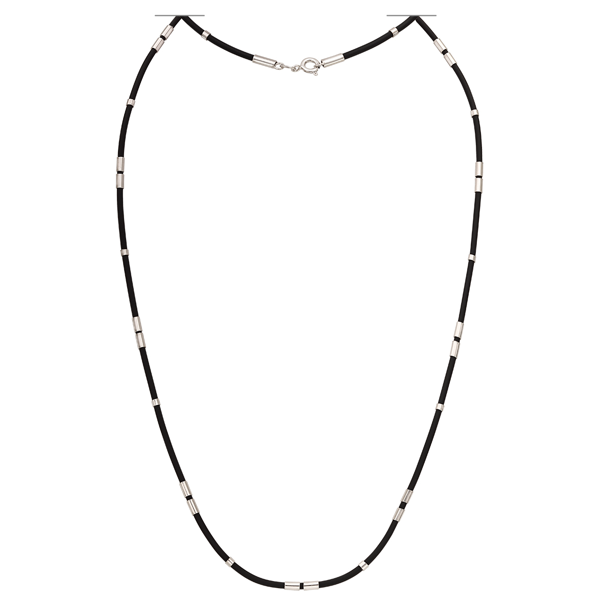 

Шнурок из каучука с серебряными вставками Tango Jewellery Company 950041С размер 400