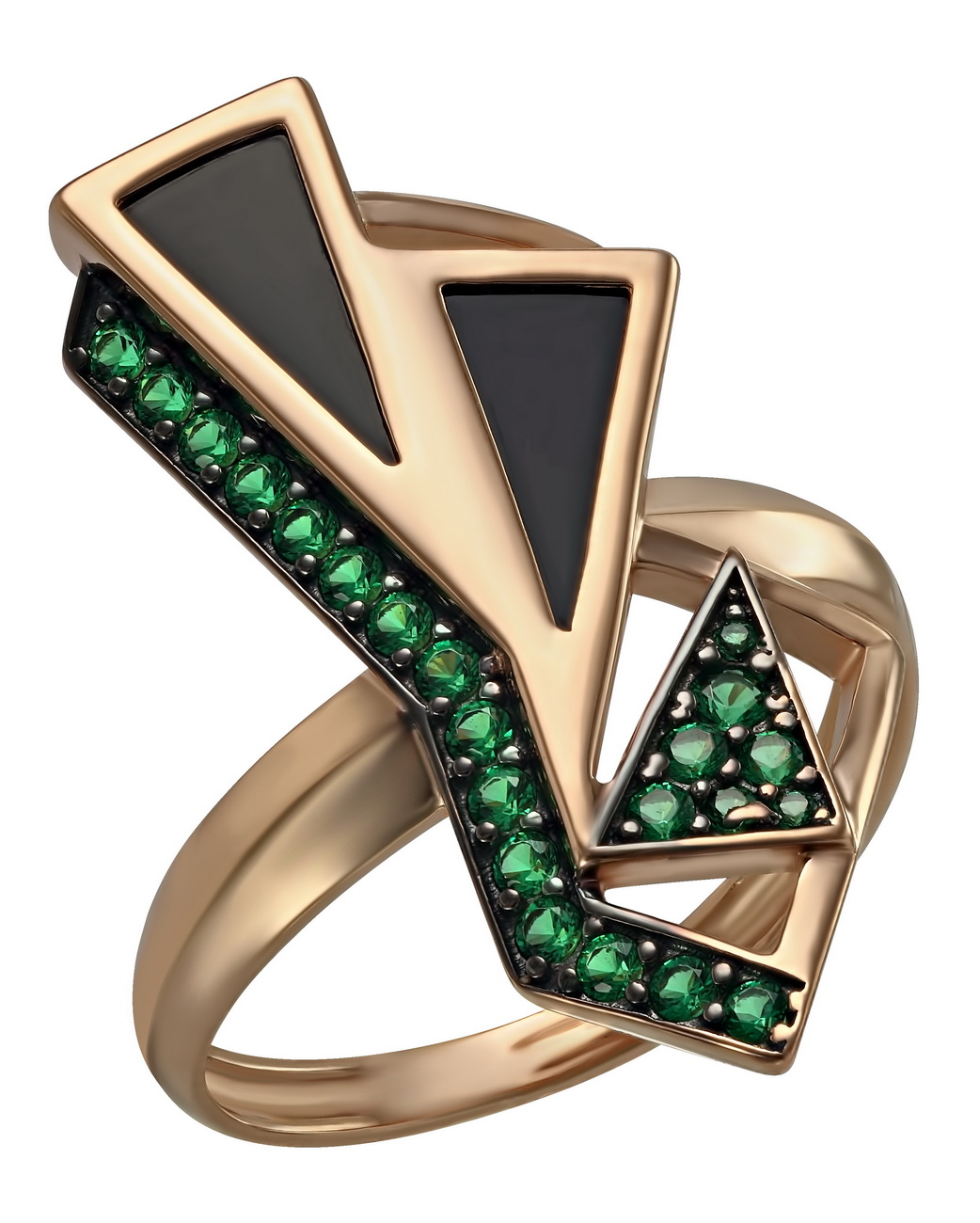 

Золотое кольцо с агатом и фианитами Tango Jewellery Company 369605 размер 19