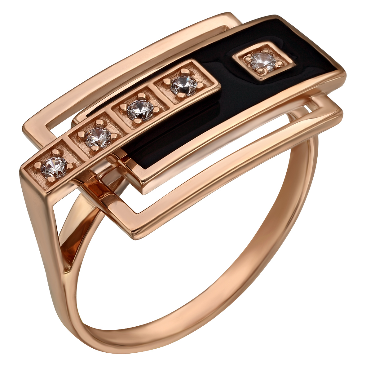 

Золотое кольцо с фианитами и эмалью Tango Jewellery Company 350070Е размер 16.5