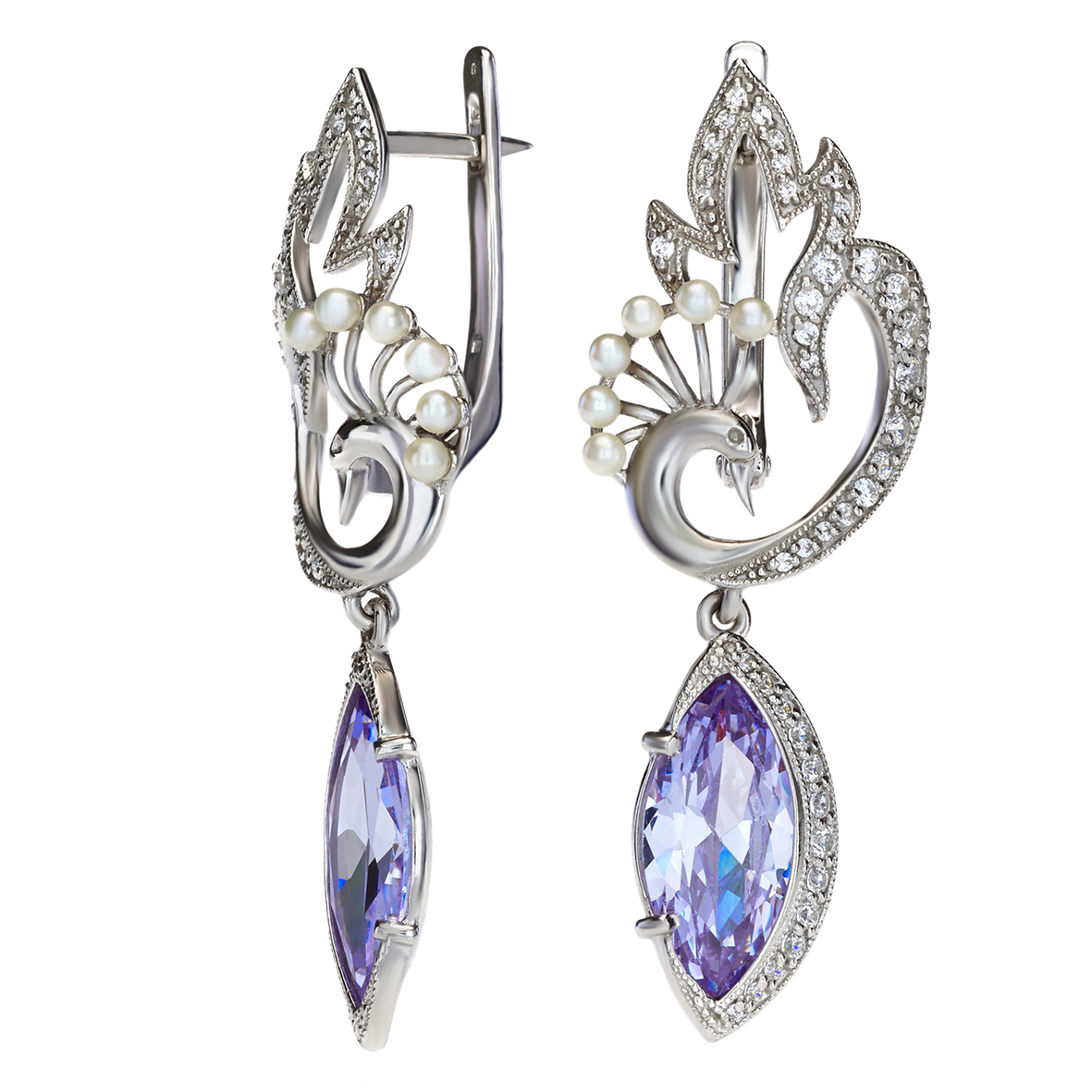 

Серебряные серьги с жемчугом и фианитами Tango Jewellery Company 420735С