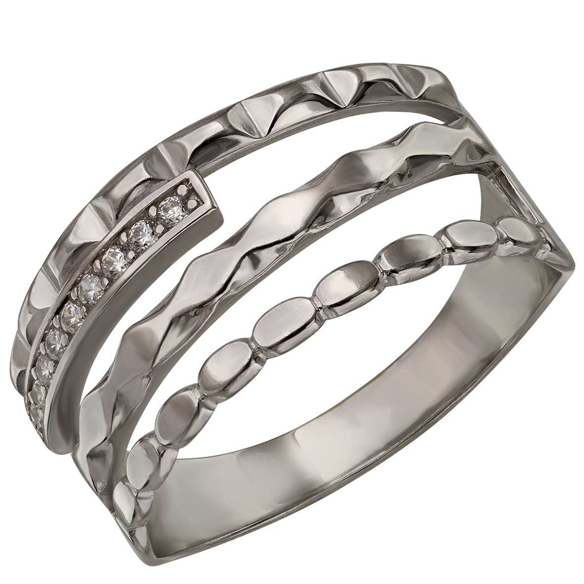 

Серебряное кольцо с фианитами Tango Jewellery Company 350068С размер 16.5
