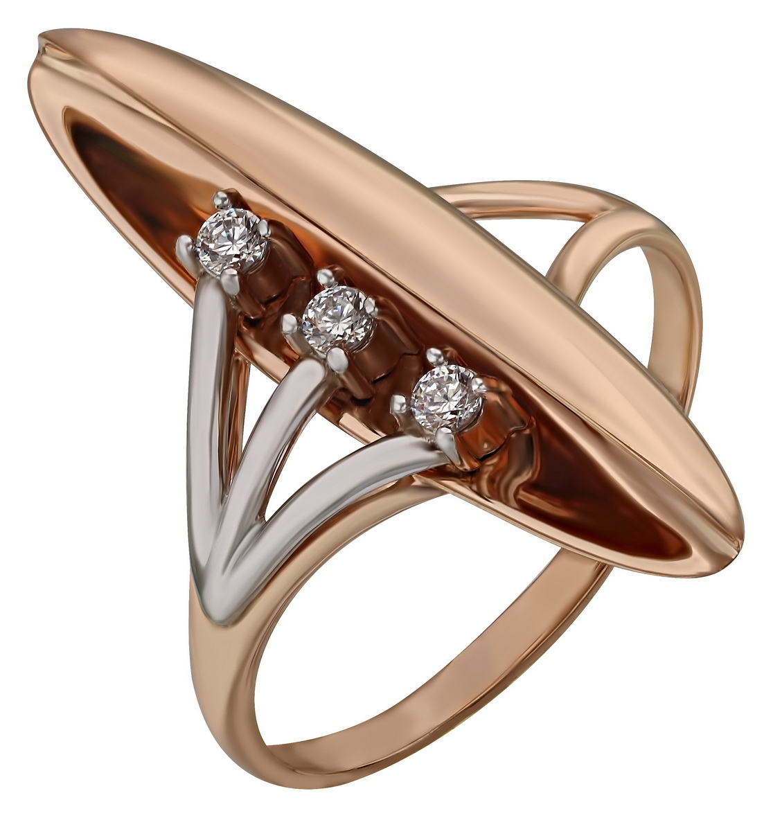 

Золотое кольцо с фианитами Tango Jewellery Company 350074 размер 19