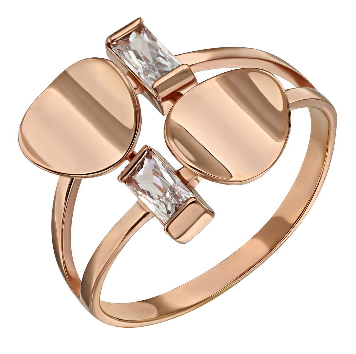 

Золотое кольцо "Зеркала" с фианитами Tango Jewellery Company 380505 размер 17