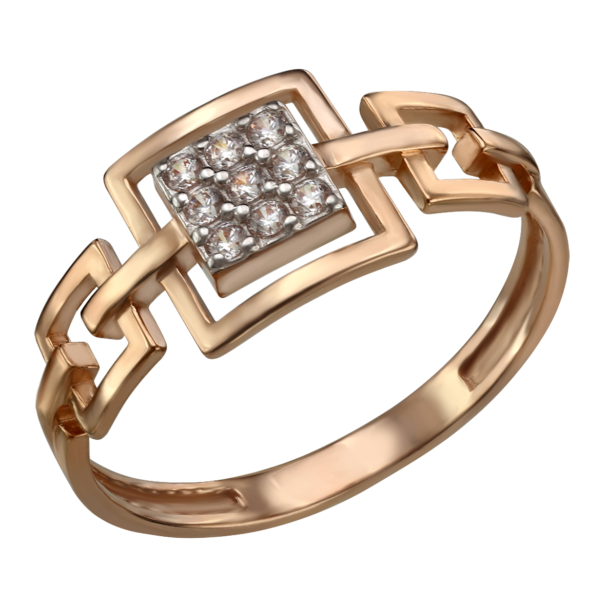 

Золотое кольцо с фианитами Tango Jewellery Company 380438 размер 17