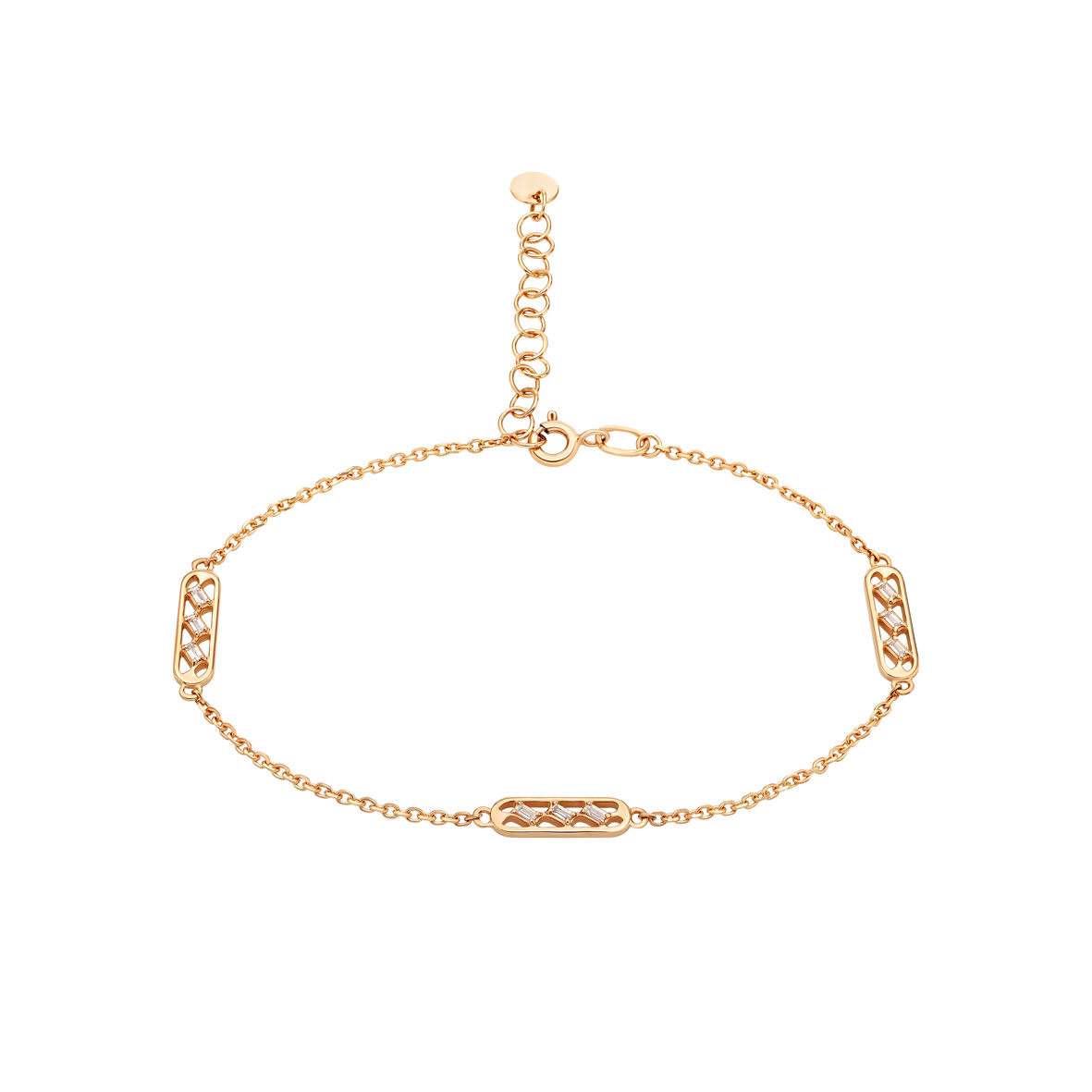 

Золотой браслет с фианитами Tango Jewellery Company 892063 размер 170