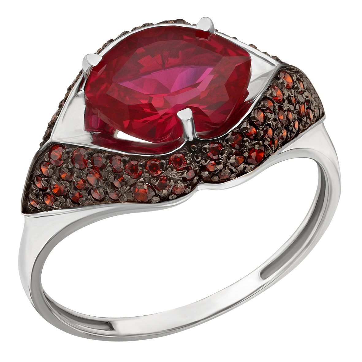 

Серебряное кольцо с корундом и фианитами Tango Jewellery Company 380554С размер 17