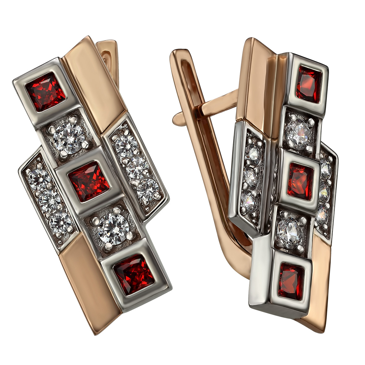 

Золотые серьги с фианитами Tango Jewellery Company 430949