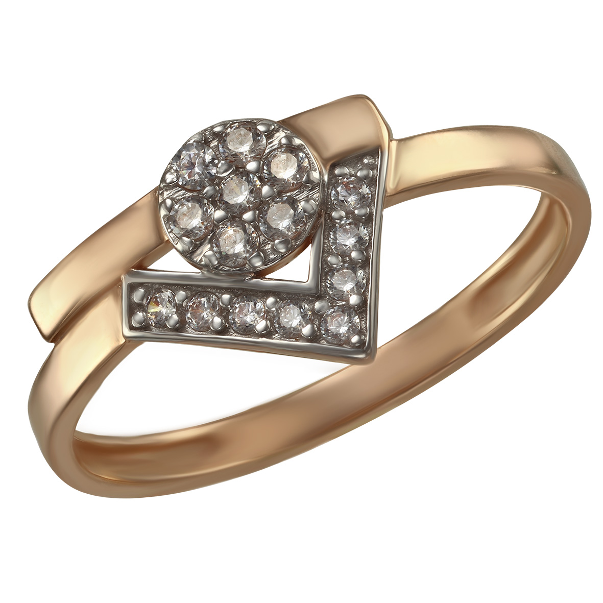 

Золотое кольцо "Элегантность" с фианитами Tango Jewellery Company 380421 размер 16.5
