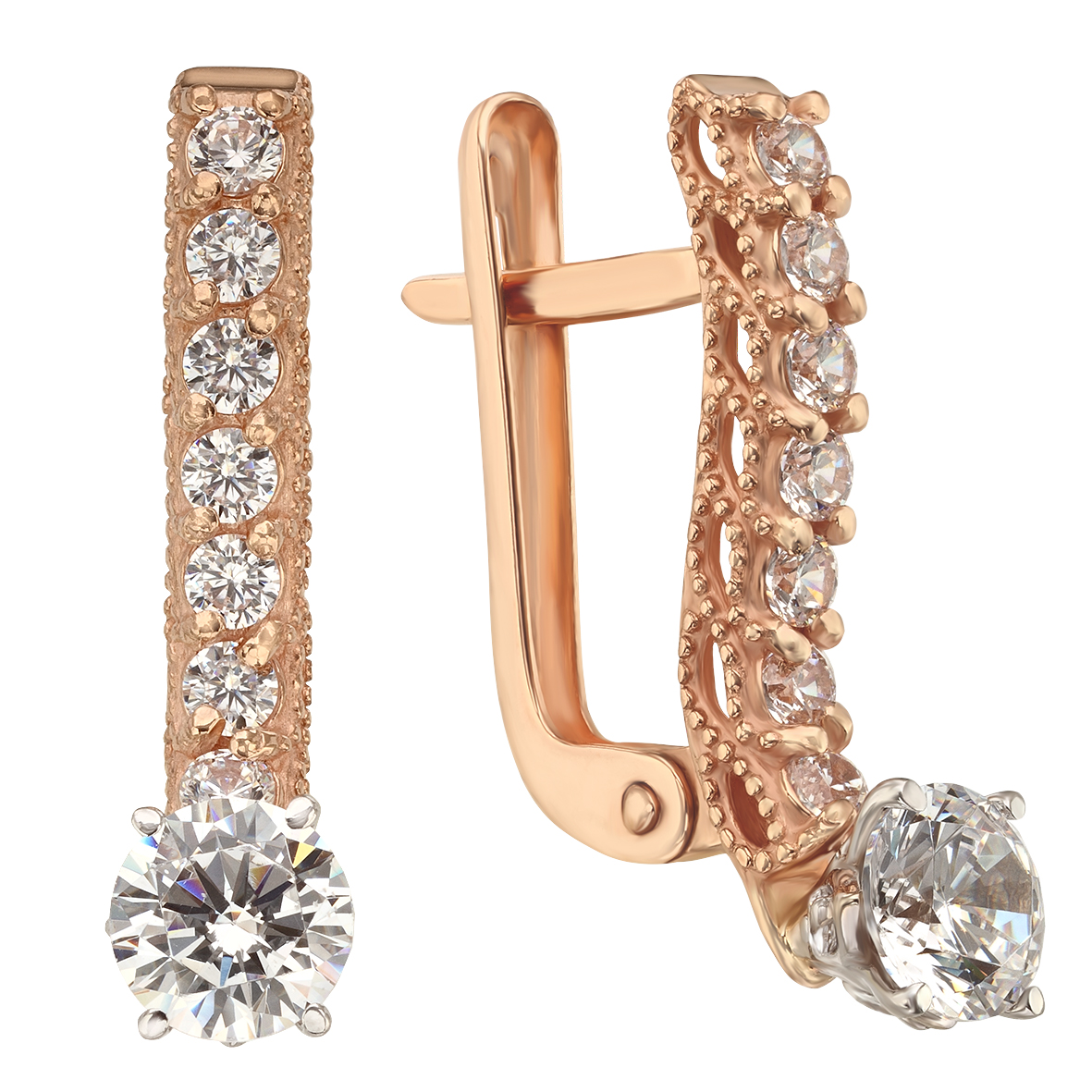 

Золотые серьги с фианитами Tango Jewellery Company 430784