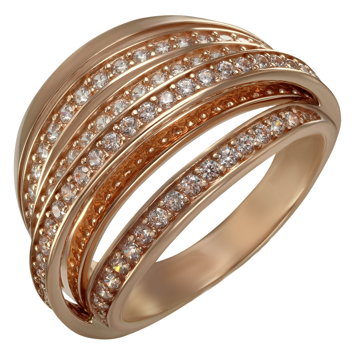 

Золотое кольцо с фианитами Tango Jewellery Company 350010 размер 18